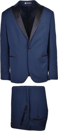Lab 001 Royal Blue Virgin Wool Satin Finish Formal Suit