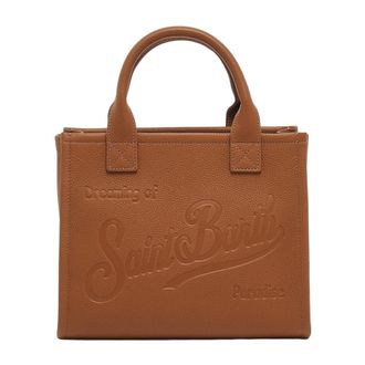 MC2 Saint Barth Tassen, Dames, Bruin, ONE Size, Leer, Vanity Bag Midi