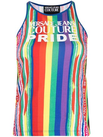 Versace Jeans Couture Pride Project-print vest top - women - Lyocell/Cotton - 38 - Multicolour