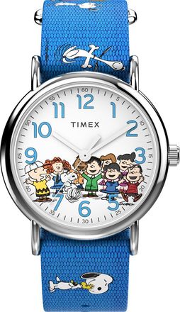 Timex Weekender X Peanuts Gangs All Here Unisexs Blue Watch TW2W19400 Fabric - One Size