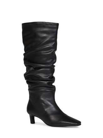 Alohas Womens Knee-High Boots Kalila Black Leather Sustainable