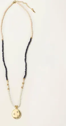 Fat Face FatFace Blue Beaded Disc Necklace