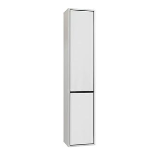 Petits Meubles Columna de pared 2 puertas paneles laminados blanco