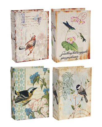 A&B Home Set Of 4 Book Boxes