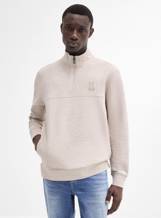 Psycho Bunny Mens Embroidered logo zip-neck T-shirt