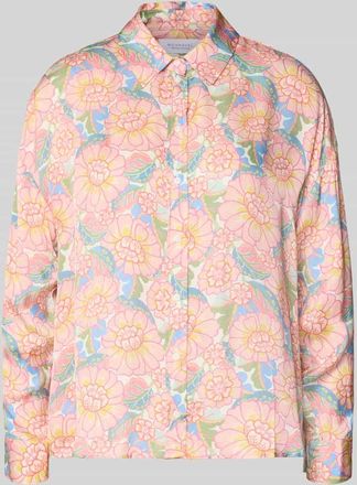 Rich & Royal Regular Fit Bluse aus Viskose im Allover-Look in Rosa, Gr&ouml;&szlig;e 40