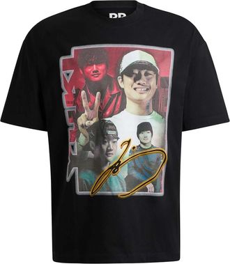 HUGO BOSS Hugo Heren Yuki Tsunoda Kunstwerk T-Shirt (Zwart)