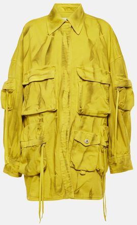 The Attico Fern cotton biker jacket