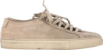 Common Projects Original Achilles Lage Sneakers in Beige Suède