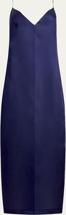 Khaite Tulula V-Neck Silk Slipdress