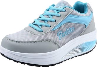 Generic Womens Mesh Sneakers Lace Up, Comfy Trainers for Women Breathable Tennis Walking Sneakers Lightweight Outdoor Sport Jogging Shoes Casual Lace Up Gym F