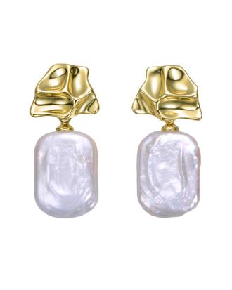 Genevive 14K Pearl Dangle Earrings