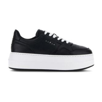 Hogan Zwarte Sneakers met Stijlvol Ontwerp - Dames - Sneakers - Zwart - 37 1/2 EU - Leer - Schoenen
