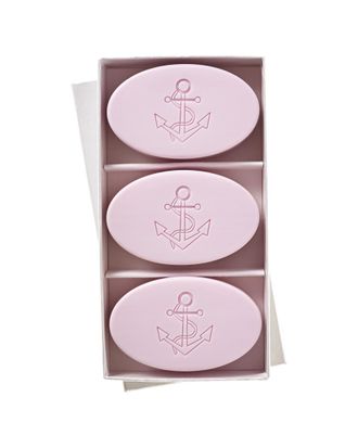 Carved Solutions Anchor Set Of 3 Lavender Soap Bars