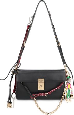 Prada Womens Leather Shoulder Bag Soft Sound Black Calf
