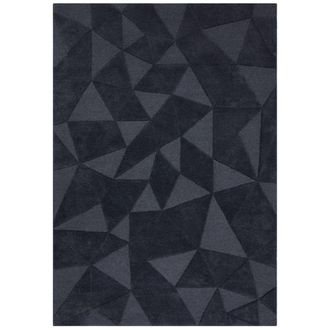 Novatrend Alfombra de sal&oacute;n moderna en lana gris oscuro 160x230 cm