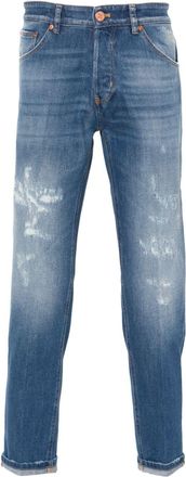 Pantaloni Torino distressed tapered jeans - men - Elastane/Cotton - 31 - Blue