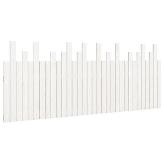 Berkfield Home Wall Headboard White 204x3x80 cm Solid Wood Pine | Size: 204 x 3 x 80 cm