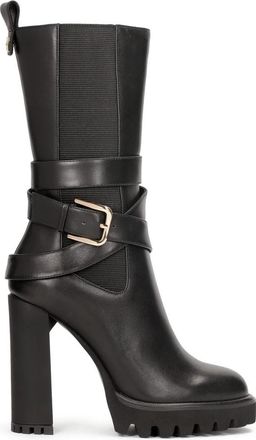 Kazar Hoge platformlaarzen. Dit product valt klein uit. - Dames - Laarzen met Hak - Zwart - 37 EU - Leer - Schoenen