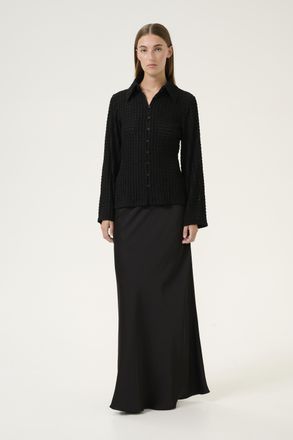 Karen by Simonsen Blouse met lange mouwen Regular fit Meteorite black