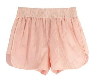 Fendi Pink Monogram Satin Shorts Size M