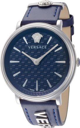 Versace Womens 38mm Blue Quartz Watch VE8104222