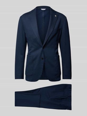 Manuel Ritz Slim Fit Anzug mit 2-Knopf-Sakko in Marine, Gr&ouml;&szlig;e 48