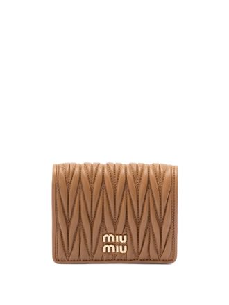 Miu Miu Matelass&eacute; Nappa Leather Wallet