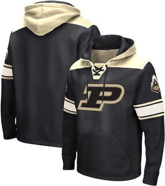 Colosseum Mens Colosseum Black Purdue Boilermakers Big & Tall Hockey Lace-Up Pullover Hoodie at Nordstrom, Size Xxx-Large