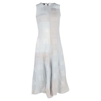 Akris Square-Patterned Midi Dress in Multicolor Viscose