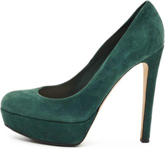 Dior Pumps in pelle scamosciata con plateau - Verde