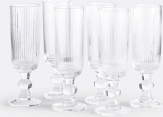 La Redoute Interieurs Set van 6 champagneglazen met groeven, Ostri