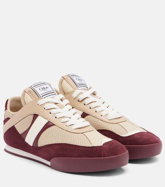 Chloé Chloé Chloé Kick suede-trimmed sneakers