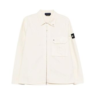 Stone Island Light Jackets, male, White, Size: L Light Jacket