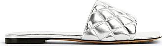 Bottega Veneta Stijlvolle Slippers voor Dagelijks Comfort - Dames - Sandalen - Grijs - 36 EU - Leer - Schoenen
