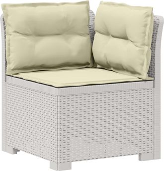 vidaXL Sill&oacute;n Individual De Jard&iacute;n Con Cojines Apariencia De Ratan Pp Vidaxl