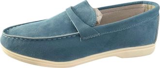 Generic Womens Loafers Casual Comfortable Pumps Solid Color Flat Heel Lightweight Breathable Classic Slip On Walking Shoes Work Shopping Sky Blue