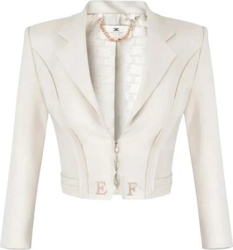 Elisabetta Franchi Giacca Corta - Dames - Blazers - Beige - S - Jassen