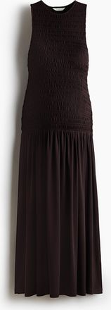 H&M MAMA Gesmoktes Jerseykleid - Dunkelbraun