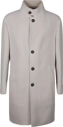 Eleventy Wollen Jas met Kasjmier - Heren - Mantel - Beige - L - Wol - Jassen