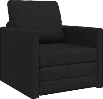 vidaXL Folding Sofa Bed 61cm Black Fabric vidaXL