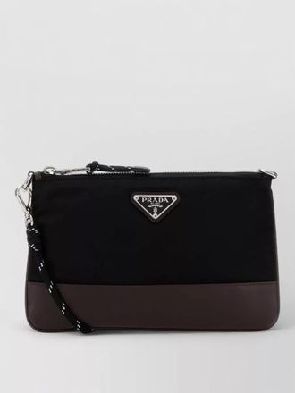 Prada fabric crossbody clutch bag detachable strap