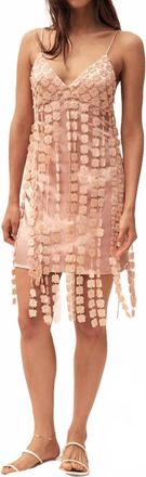 Saylor Glimmer Dress In Beige