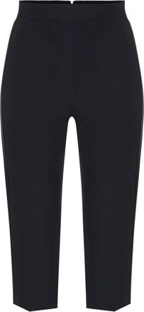 Elisabetta Franchi Lichte Cr&ecirc;pe Capri Broek - Dames - Vrijetijds broeken - Zwart - XL - Satijn - Broeken