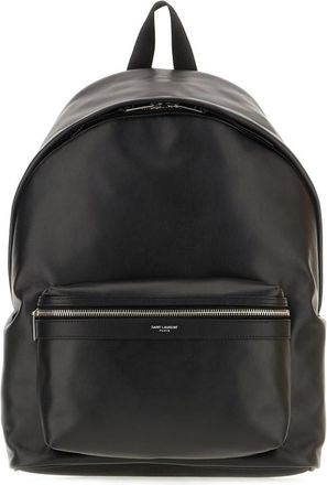 Saint Laurent Black Leather Backpack