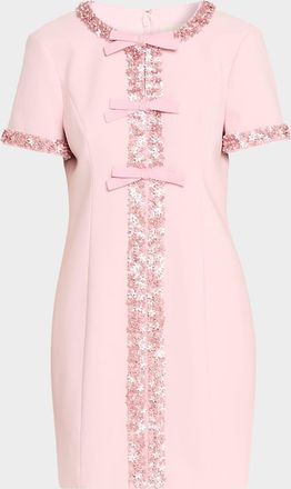 Cinq &agrave; Sept Maelle Embellished Short-Sleeve Mini Dress