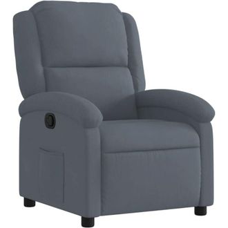 vidaXL Sill&oacute;n Reclinable De Terciopelo Gris Oscuro Vidaxl