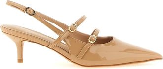 Twinset Pumps met open hiel en spitse neus - Dames - Pumps - Beige - 37 EU - Schoenen