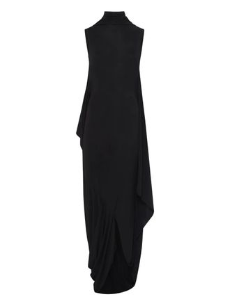 Marine Serre draped open-back dress - Black