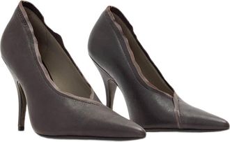 AllSaints Vera Leather Pump in Dark Brown at Nordstrom, Size 10